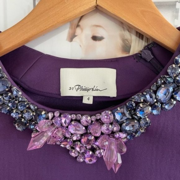 3.1 Phillip Lim Boxy Scuba Top with Embellishments - Picture 2 of 9